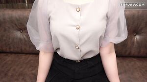 She comforts herself in porn, shy and beautiful tits. She experiences Nakadashi for the first time with the second dick in her life.
