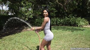 Aaliyah Grey - Petite Amateur Gargles Cum in HD