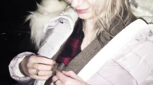 My Slut Stepsister - I persuaded my stepsister to give me blowjob while we were waiting for our order at McDonald's.