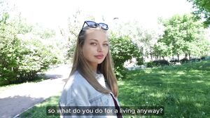 Ducky Nashidni - Park Flash: Casting Call Turns into Steamy Fuck With Cute Blondie