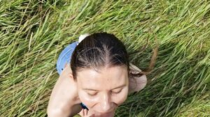Grustina Nectaria - Fucked my GF in the mouth among the Russian field