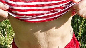 Grustina Nectaria - Fucked the wet girl in her little slobbery mouth in a hot summer day