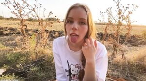 Yuiwoo - Gentle Blowjob at Sunset from a Beautiful Russian Blonde