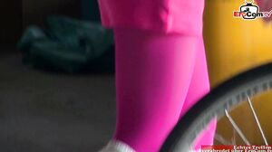 EroCom - Hot Latina teen fucks in her pink pantyhose during the roleplay