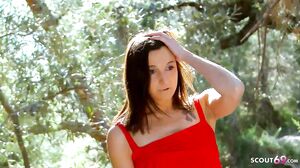 Scout69 - Sexy skinny teen Lucy Miss meets man in the park and gets fucked anal