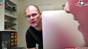 EroCom - Skinny German wife in nylons fucked at job interview