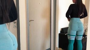 JuliaFit - Girl with Huge Legs and Ass Tears Leggings for Fucking