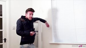 Scout69 - Hot blonde milf Amber Jane gets a visit from her step brother with a big cock