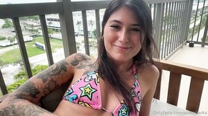 Charlotte Mae - Public Balcony Sex With Horny Step Sister in HD