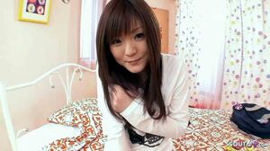 Petite Japanese Step-Sister caught masturbate and talk to give her First Blowjob