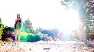 freckledRED - Lesbians Fuck During Public Photoshoot | freckledRED, Barbie Vajenna