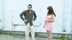 Get Your Fix - Big tit brunette blasted by 8 inches