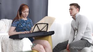 Crystal White - Slim redhead teen gets anal fucked