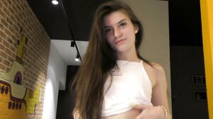 Stefany Kyler - PH - Student with cat eyes take a big sausage after college