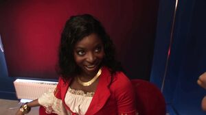 Content Candy - Big tits ebony slut gets freaky with white cock