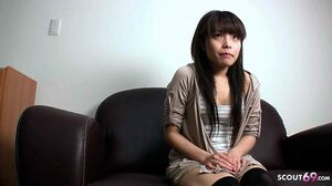 Cute Japanese Virgin Teen Seduce to uncensored Creampie Fuck by old Guy