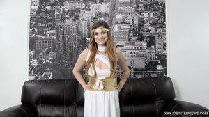 Babe in toga gets ass creampied during hardcore anal sex