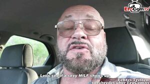 German blonde skinny tattoo milf picked up and fucked