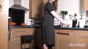 AuntJudys - Tall 35yo step-auntie Felicity gives you JOI in the kitchen