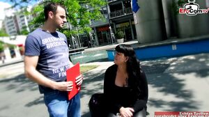 EroCom - Chubby slut with big tits seduced for sex on the street