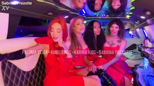 Sabrina Prezotte, Paloma Veiga, Karina Rios & Rubi Lemos - Orgy in Italy