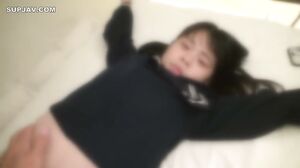 POV video of a neat and tidy young lady with long black hair who plays the flute in the brass band, and creampie sex