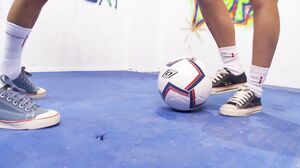 Lesbian Desire - Sporty Krystal and Leila suck and fill each other's horny twats on gym mat