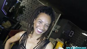 UkXXXpass - Debut bukkake facials for hot ebony slut Violet