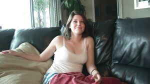 Hand Lotion Studios - Curvy brunette teen plays with her wet pussy