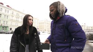 Street slut Niki Storm Randomly picked up in public for her first bbc douple penetration DP in 4K