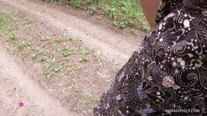 Alisa Lovely - Babe Shows her Ass on a Walk, Jerks off her Pussy and Fucks in the Car POV