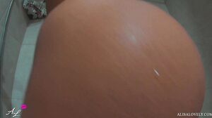 Alisa Lovely - Big Ass Stepsister Convinced to Fuck her Doggy Style in the Shower