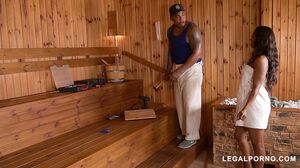 That big fat black dick inside her tight pink pussy makes Jasmine Webb cum