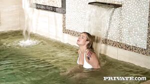 Ria Sunn - Ria Sunn Gets Horny at the Spa with an Interracial Threesome
