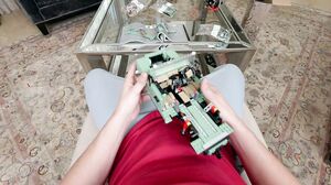 Overhearing your step sister watching VR porn