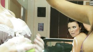 Lesbian Desire - Kaia Kane, Valery Summer and friends have group lesbian sex on your hood