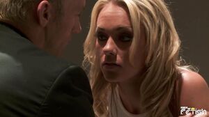 Big Tits for You - Sexy babe gets her pussy screwed by muscular commissioner on the desk