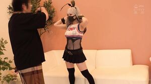 MUKC-088 Big-breasted cheerleader bunny with a steamy body and arousing body...Masked beautiful girl cosplayer creampie off-camera private sex Riho Shirahashi