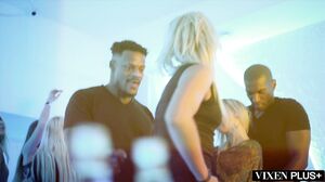 VIXENPLUS Two Blondes Fuck Two Dominant BBCs After A Night At The Club