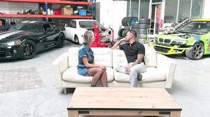 Surrounded by beautiful cars, Didine, 34, is at the height of her excitement!