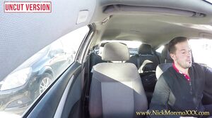 Nick Moreno - Fucking in the Car with a very Slutty Young Woman (fake Uber)