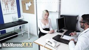 Nick Moreno - Doctor Nick Fucks a very Horny Blonde in his Office and she Swallows his Cum