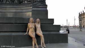 Luci and Izzy nude in Dresden