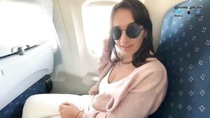 Tara Summers - Sexy Stewardess Cummed Hard on the Plane Toilet 10’000m Alt when she Flew on Vacation with her Lover