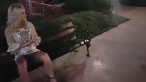 LolyAmateur - Masturbation in Front of Tourists in Public Central City, Pee on Street