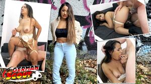 GERMAN SCOUT - Small Latina Midget Munequita Enfadada Talk to Big Dick Casting Fuck