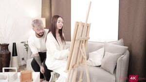 Kwini Kim - Petite asian babe fucks muscular guy