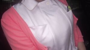 AHK-003 First time shooting half outside half inside squirting nurse real breeding Haruna Kakimine