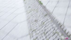 Slim Russian Tourist Girl Cheating Outdoor Sex For Cash In Berlin