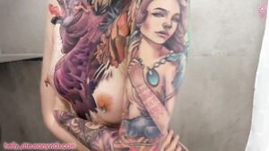 Helly Rite - Cute Alternative Girl Masturbating in Shower and Squirt Petitee